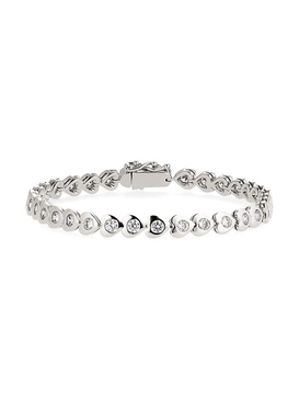 Jordan Rhodium Plated & Cubic Zirconia Tennis Bracelet