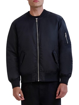 Solid Padded Bomber Jacket