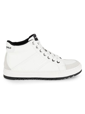 Logo Leather High Top Sneakers