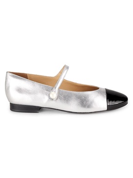 Cap Toe Metallic Mary Janes