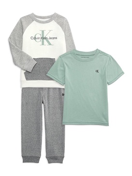 Little Boy's 3-Piece Logo Tee, Sweatshirt & Joggers Set