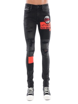 Punk High Rise Distressed Super Skinny Jeans