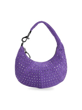 Studded Suede Hobo Bag