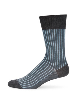 Oxford Striped Crew Socks