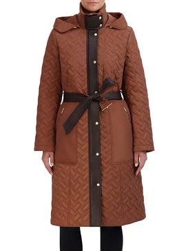 Signature Hooded Belted Long Coat