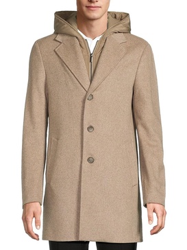 Hood Wool Blend Coat