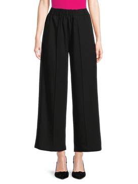 Pintuck Wide Leg Cropped Pants