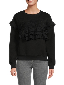 Ruffle Trim Sweatshirt