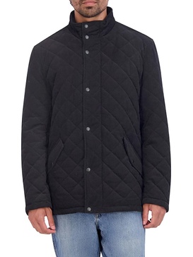 Mockneck Quilted Corduroy Jacket