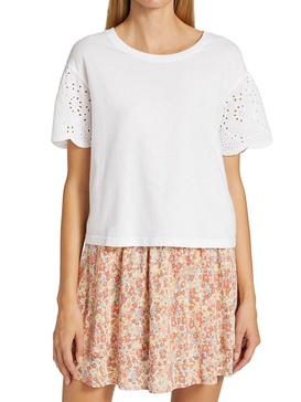 Georgia Embroidered Eyelet Top