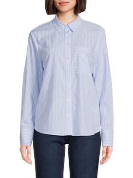 Verical Stripe Button Down Shirt