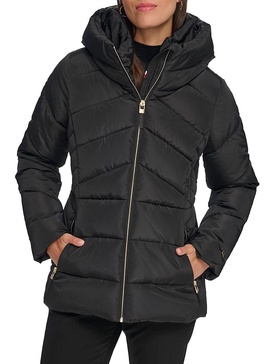 Channel Quilt Puffer Jacket