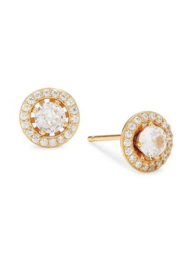 18K Goldplated Sterling Silver & Cubic Zirconia Stud Earrings