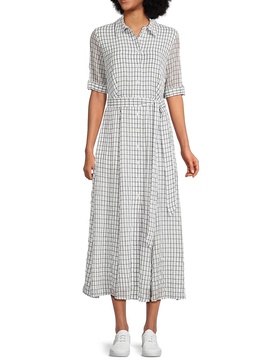 Checked Midi Shirtdress