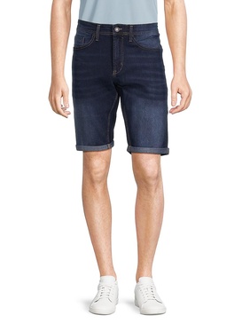 Evan Rolled Dark Wash Denim Shorts