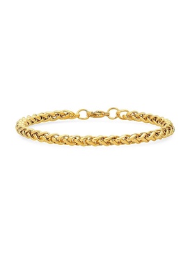 18K Gold Plated Stainless Steel Wheat Chain Bracelet