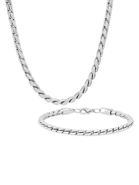 ​2-Piece Link Chain Necklace & Bracelet Set