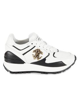 Logo Leather Low Top Running Sneakers