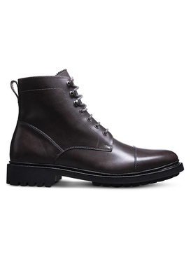 Briggs Zip Leather Ankle Boots