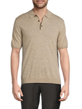 Short Sleeve Merino Wool Sweater Polo