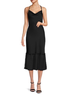 Halterneck Tiered Midi Dress