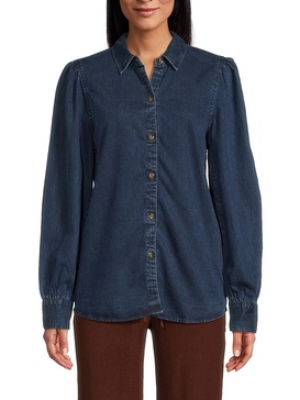 Angelica Ruffled Denim Overshirt