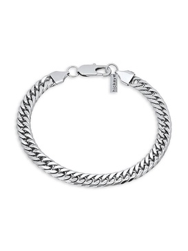 Stainless Steel Flat Curb Chain Bracelet