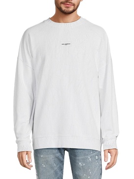 Marble Print Logo Sweatshirt