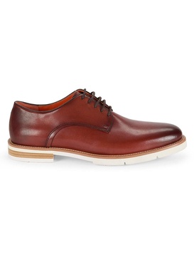 Emiliano Almond Toe Leather Derby Shoes