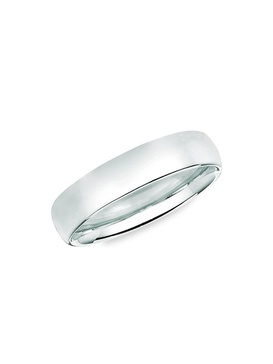 14K White Gold Band Ring