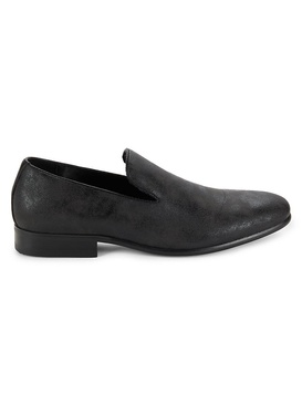 Steffan Washed Faux-Leather Loafers