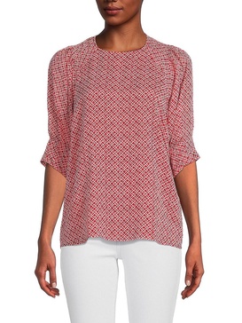 Print Raglan Sleeve Top