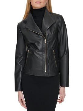 Zip Up Leather Jacket