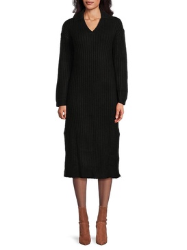 Ribbed Midi Sweater Dress