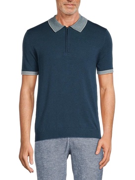 Contrast Trim Sweater Polo