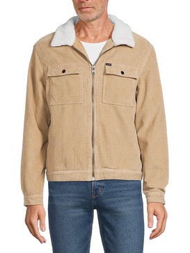 Jader Faux Shearling Corduroy Trucker Jacket