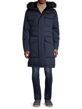 Faux Fur-Lined, Down-Blend Parka