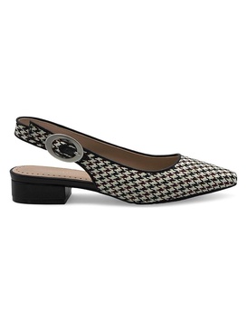 Papina Houndstooth Slingback Pumps