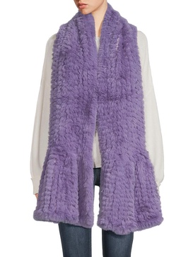 Faux Fur Knit Scarf