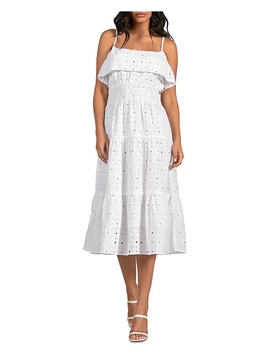 womens eyelet tiered sundress