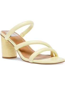 myla womens faux leather mule sandals