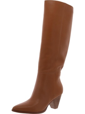 buttercup womens leather pointed toe knee-high boots