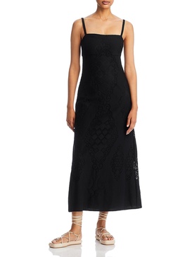 womens lace sleeveless midi dress