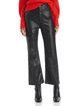 womens high rise cropped flared jeans