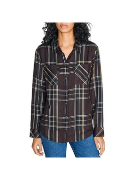 new generation womens plaid boyfriend blouse