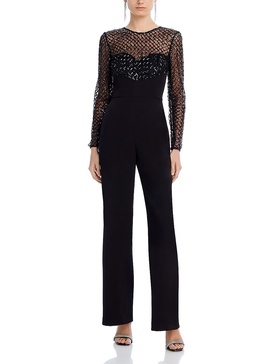 womens mesh wide legs jumpsuit