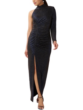 womens metallic long evening dress