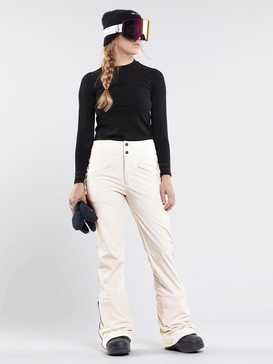 womens battle stretch high rise pants - moonbeam