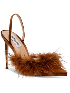 alexis womens satin feathers pumps