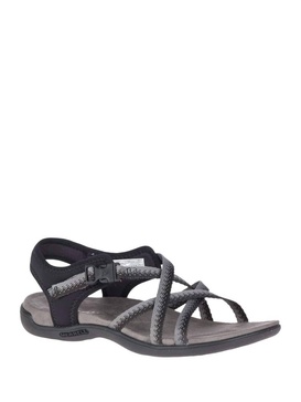 women's district muri lattice sandals in black/charcoal